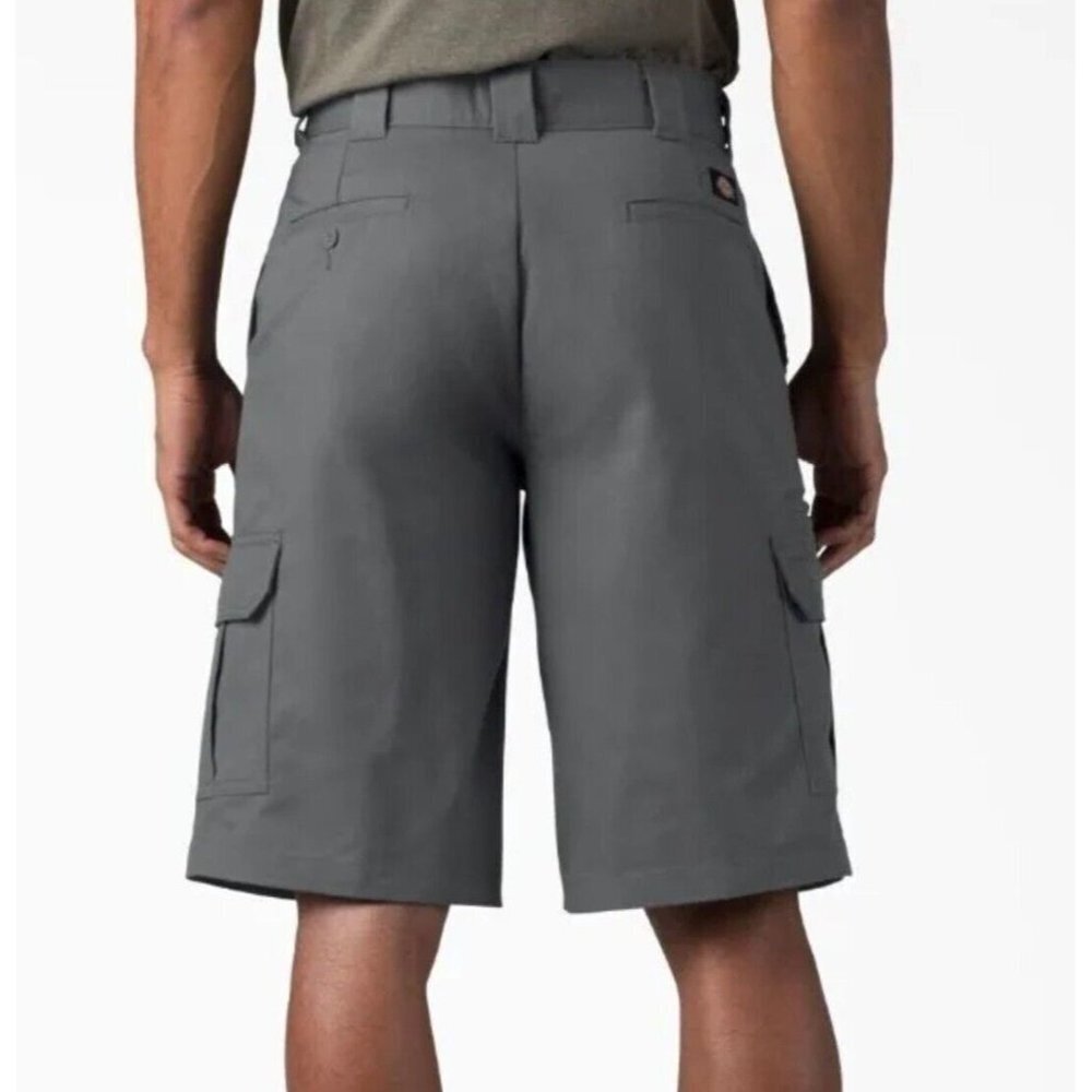 Dickies Flex Cargo Shorts Mens 30 Relaxed Fit Gray Pockets Twill Workwear - Picture 15 of 16